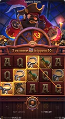 Captain’s Bounty · Mekanisme Putaran Bertingkat dan Pengganda Captain's Bounty